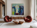 Betsy by Jeanette Vertentes. Shown as extra-large giant wall art in a modern living room. Available as an archival giclee rolled canvas, fine art paper, or poster print. SKU 57133a.