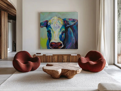 Betsy by Jeanette Vertentes. Shown as extra-large giant wall art in a modern living room. Available as an archival giclee rolled canvas, fine art paper, or poster print. SKU 57133a.