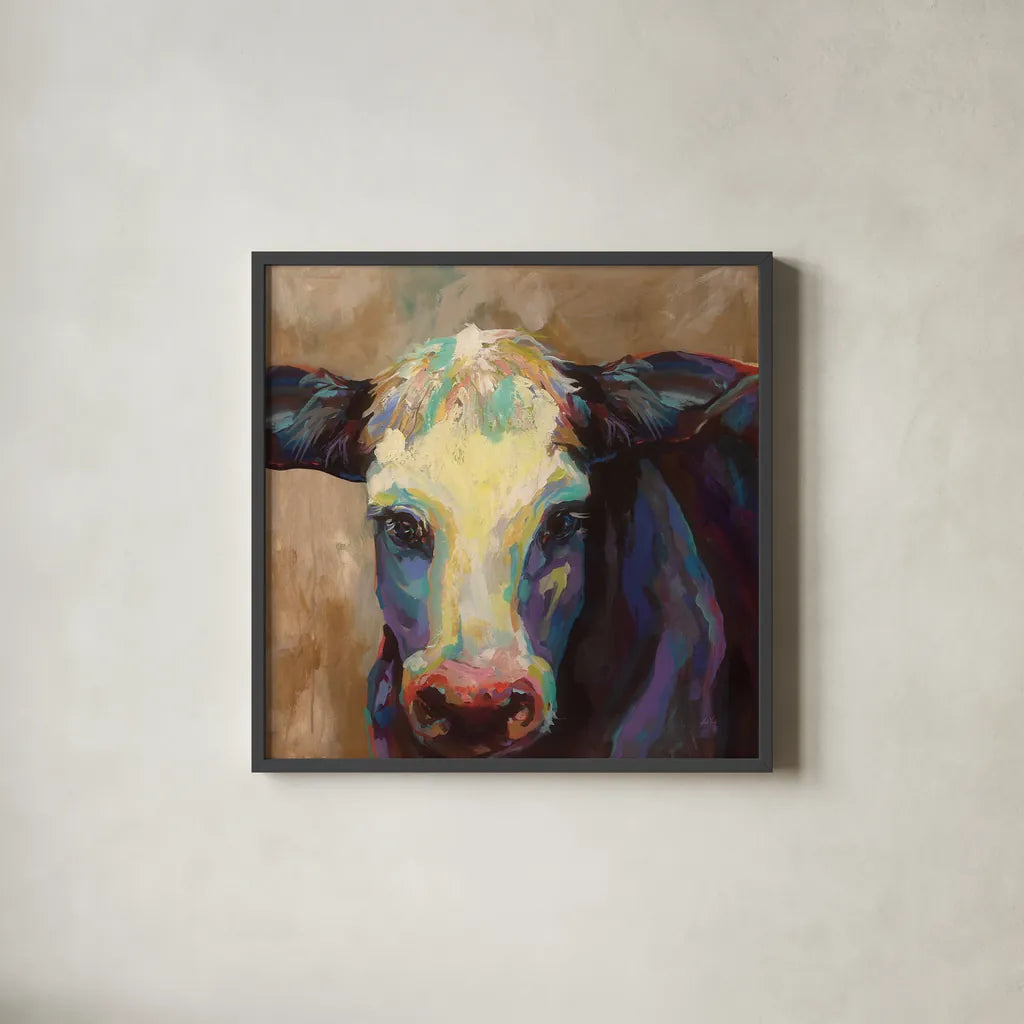 Betsy No Tag by Jeanette Vertentes. Shown in a sleek black glass frame for a contemporary gallery look. Available as an archival giclee rolled canvas, fine art paper, or poster print. SKU 56710a.