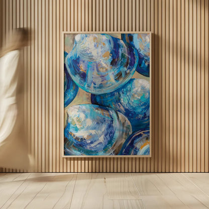 Beyond Blue Shells by Jeanette Vertentes. shown as over sized large wall art. Available as an archival giclee rolled canvas, fine art paper, or poster print. SKU 72150h.