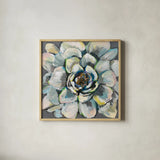 Bloom III by Jeanette Vertentes. Shown in a natural wood glass frame for a timeless modern aesthetic. Available as an archival giclee rolled canvas, fine art paper, or poster print. SKU 54413a.