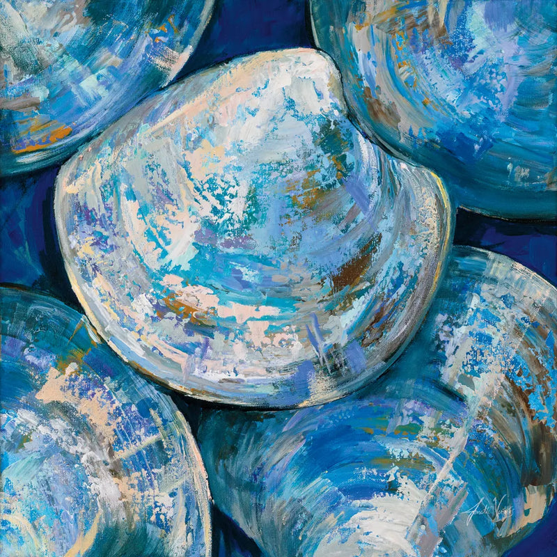 Blue Cherry Stones by Jeanette Vertentes. SKU 74813a. Archival Giclee Fine art print for wall decor.