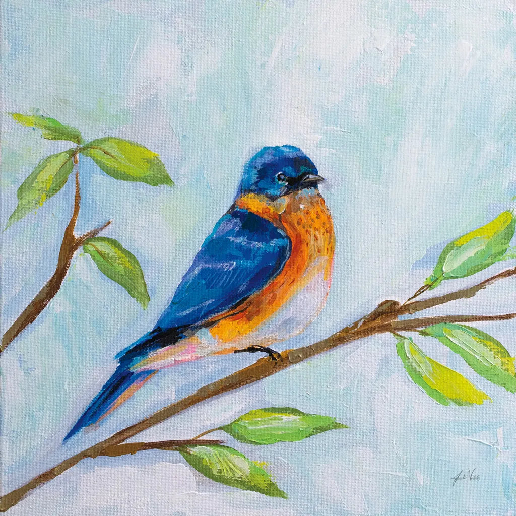 Bluebird by Jeanette Vertentes. SKU 63460a. Archival Giclee Fine art print for wall decor.