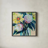 Boisterous by Jeanette Vertentes. Shown in a sleek black glass frame for a contemporary gallery look. Available as an archival giclee rolled canvas, fine art paper, or poster print. SKU 101651a.