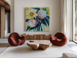 Boisterous by Jeanette Vertentes. Shown as extra-large giant wall art in a modern living room. Available as an archival giclee rolled canvas, fine art paper, or poster print. SKU 101651a.