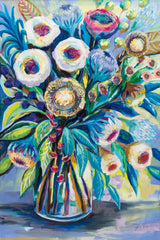 Bountiful Bouquet by Jeanette Vertentes. SKU 70354h. Archival Giclee Fine art print for wall decor.