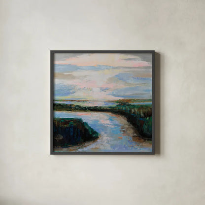 Breath by Jeanette Vertentes. Shown in a sleek black glass frame for a contemporary gallery look. Available as an archival giclee rolled canvas, fine art paper, or poster print. SKU 89212a.