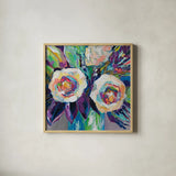 By My Side by Jeanette Vertentes. Shown in a natural wood glass frame for a timeless modern aesthetic. Available as an archival giclee rolled canvas, fine art paper, or poster print. SKU 99845a.