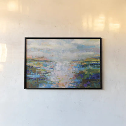 Calm Dawn by Jeanette Vertentes. shown as a paper print in a black flame. Available as a archival giclee rolled canvas, fine art paper, or poster print. SKU 80793i.