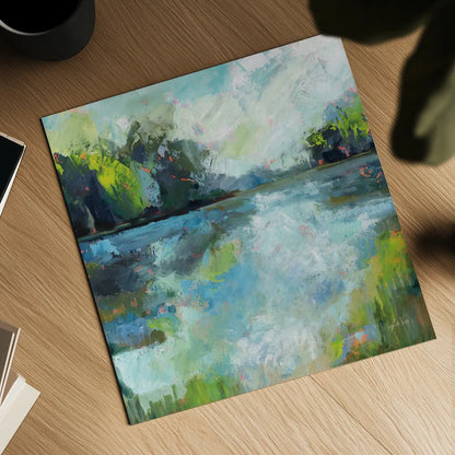 Calm Waters by Jeanette Vertentes. Shown as a detailed flat fine art print, highlighting archival giclee quality. Available as an archival giclee rolled canvas, fine art paper, or poster print. SKU 68575a.