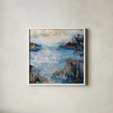 Captive by Jeanette Vertentes. Shown in a crisp white glass frame for a clean and minimalist style. Available as an archival giclee rolled canvas, fine art paper, or poster print. SKU 98376a.