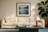 Captive by Jeanette Vertentes. Displayed in a glass frame with matte in a clean modern living room. Available as an archival giclee rolled canvas, fine art paper, or poster print. SKU 98376a.
