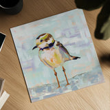 Coastal Plover II Neutral by Jeanette Vertentes. Shown as a detailed flat fine art print, highlighting archival giclee quality. Available as an archival giclee rolled canvas, fine art paper, or poster print. SKU 56825a.