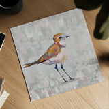 Coastal Plover III Gray by Jeanette Vertentes. Shown as a detailed flat fine art print, highlighting archival giclee quality. Available as an archival giclee rolled canvas, fine art paper, or poster print. SKU 68802a.