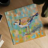 Coastal Plover IV by Jeanette Vertentes. Shown as a detailed flat fine art print, highlighting archival giclee quality. Available as an archival giclee rolled canvas, fine art paper, or poster print. SKU 55182a.