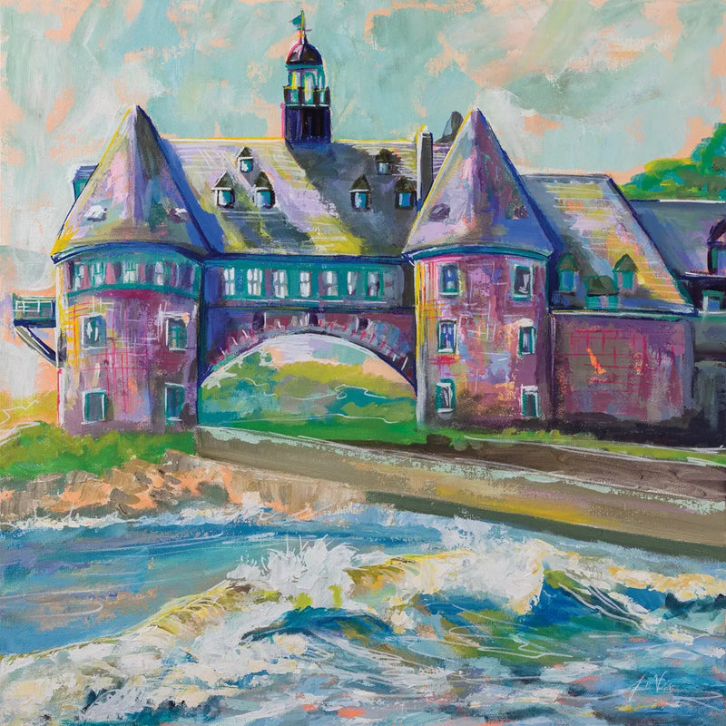 Coastal Towers by Jeanette Vertentes. SKU 80577a. Archival Giclee Fine art print for wall decor.