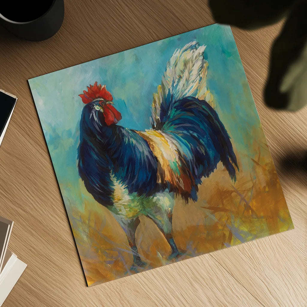 Cocky by Jeanette Vertentes. Shown as a detailed flat fine art print, highlighting archival giclee quality. Available as an archival giclee rolled canvas, fine art paper, or poster print. SKU 49344a.