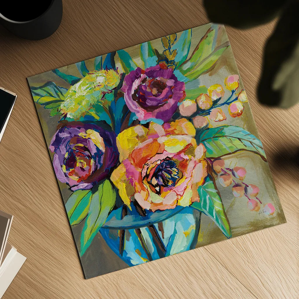 Coffee Break by Jeanette Vertentes. Shown as a detailed flat fine art print, highlighting archival giclee quality. Available as an archival giclee rolled canvas, fine art paper, or poster print. SKU 53179a.