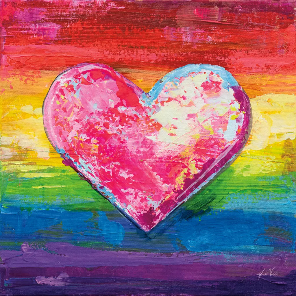 Color My Heart by Jeanette Vertentes. SKU 101652a. Archival Giclee Fine art print for wall decor.