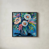 Confetti by Jeanette Vertentes. Shown in a sleek black glass frame for a contemporary gallery look. Available as an archival giclee rolled canvas, fine art paper, or poster print. SKU 74831a.