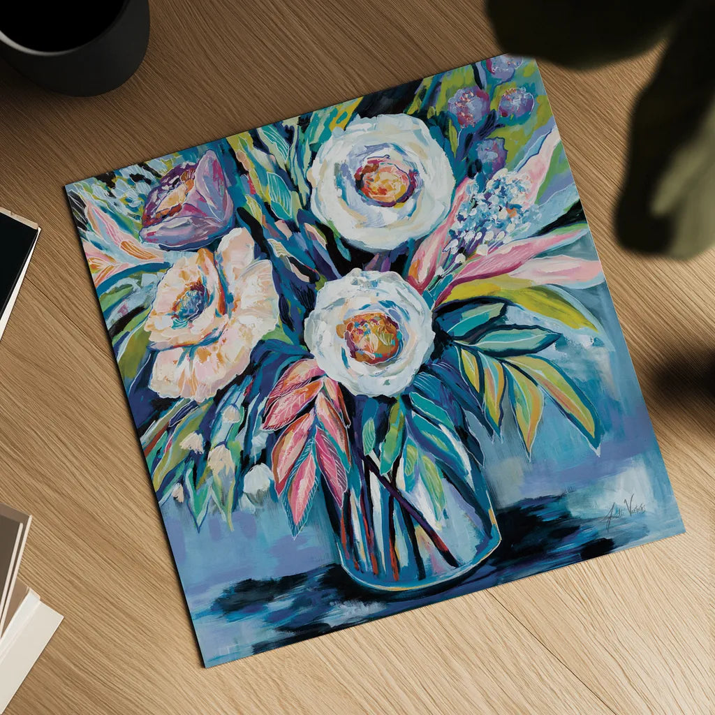 Confetti Light by Jeanette Vertentes. Shown as a detailed flat fine art print, highlighting archival giclee quality. Available as an archival giclee rolled canvas, fine art paper, or poster print. SKU 75827a.