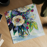 Content Bright Crop by Jeanette Vertentes. Shown as a detailed flat fine art print, highlighting archival giclee quality. Available as an archival giclee rolled canvas, fine art paper, or poster print. SKU 68329a.