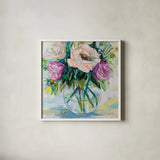 Crystal Clear by Jeanette Vertentes. Shown in a crisp white glass frame for a clean and minimalist style. Available as an archival giclee rolled canvas, fine art paper, or poster print. SKU 71505a.