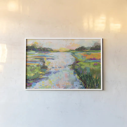 Dancing Light Crop by Jeanette Vertentes. shown as a paper print in a white frame. Available as a archival giclee rolled canvas, fine art paper, or poster print. SKU 66278i.