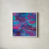 Delight by Jeanette Vertentes. Shown in a crisp white glass frame for a clean and minimalist style. Available as an archival giclee rolled canvas, fine art paper, or poster print. SKU 55476a.