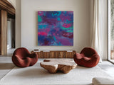 Delight by Jeanette Vertentes. Shown as extra-large giant wall art in a modern living room. Available as an archival giclee rolled canvas, fine art paper, or poster print. SKU 55476a.