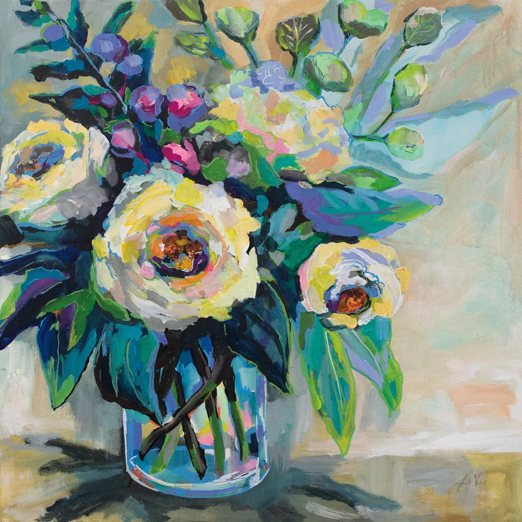 Delighted by Jeanette Vertentes. SKU 53974a. Archival Giclee Fine art print for wall decor.