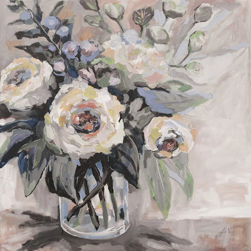 Delighted Greige by Jeanette Vertentes. SKU 55390a. Archival Giclee Fine art print for wall decor.