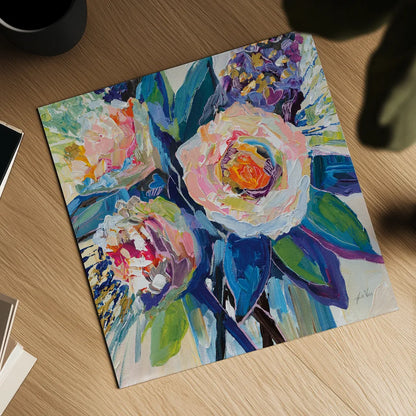 Delightful by Jeanette Vertentes. Shown as a detailed flat fine art print, highlighting archival giclee quality. Available as an archival giclee rolled canvas, fine art paper, or poster print. SKU 90513a.