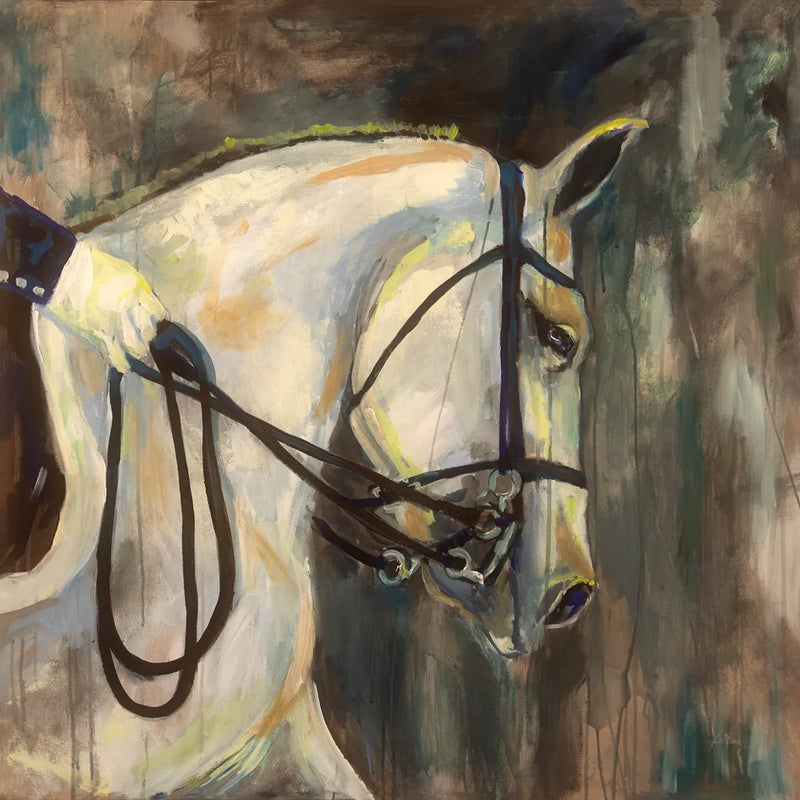 Dressage by Jeanette Vertentes. SKU 49340a. Archival Giclee Fine art print for wall decor.