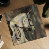 Dressage v2 by Jeanette Vertentes. Shown as a detailed flat fine art print, highlighting archival giclee quality. Available as an archival giclee rolled canvas, fine art paper, or poster print. SKU 51479a.