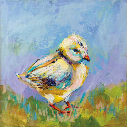 Easter Chick by Jeanette Vertentes. SKU 71465a. Archival Giclee Fine art print for wall decor.