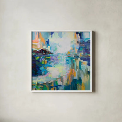 Elevated by Jeanette Vertentes. Shown in a crisp white glass frame for a clean and minimalist style. Available as an archival giclee rolled canvas, fine art paper, or poster print. SKU 67456a.
