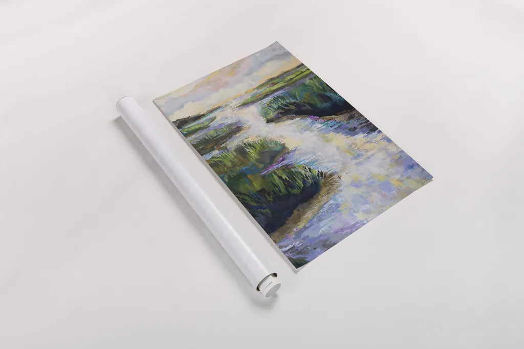 Escape by Jeanette Vertentes. shown as a rolled paper print. Available as archival giclee rolled canvas, fine art paper, or poster print. SKU 92256h.