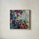 Exhilaration by Jeanette Vertentes. Shown in a natural wood glass frame for a timeless modern aesthetic. Available as an archival giclee rolled canvas, fine art paper, or poster print. SKU 103175a.