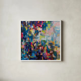 Exhilaration by Jeanette Vertentes. Shown in a crisp white glass frame for a clean and minimalist style. Available as an archival giclee rolled canvas, fine art paper, or poster print. SKU 103175a.