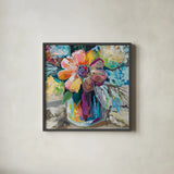 Fall For Me by Jeanette Vertentes. Shown in a sleek black glass frame for a contemporary gallery look. Available as an archival giclee rolled canvas, fine art paper, or poster print. SKU 99846a.