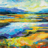 Fall Marsh by Jeanette Vertentes. SKU 67243a. Archival Giclee Fine art print for wall decor.