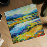 Fall Marsh by Jeanette Vertentes. Shown as a detailed flat fine art print, highlighting archival giclee quality. Available as an archival giclee rolled canvas, fine art paper, or poster print. SKU 67243a.