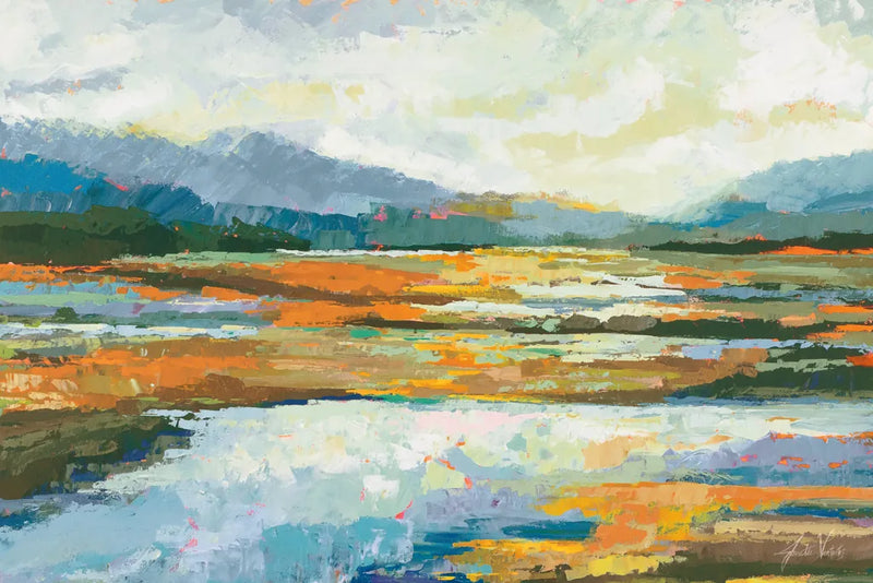 Fall Marsh Warm Crop by Jeanette Vertentes. SKU 68094i. Archival Giclee Fine art print for wall decor.