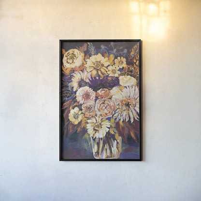 Fall Prosperity by Jeanette Vertentes. shown as a paper print in a black flame. Available as a archival giclee rolled canvas, fine art paper, or poster print. SKU 68027h.