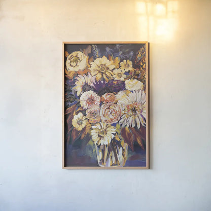 Fall Prosperity by Jeanette Vertentes. shown as a paper print in a natural frame. Available as a archival giclee rolled canvas, fine art paper, or poster print. SKU 68027h.