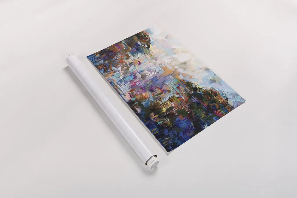 Fall Transformation by Jeanette Vertentes. shown as a rolled paper print. Available as archival giclee rolled canvas, fine art paper, or poster print. SKU 88568i.