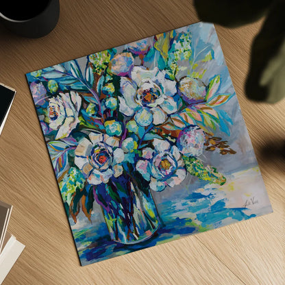 Feeling Blue I by Jeanette Vertentes. Shown as a detailed flat fine art print, highlighting archival giclee quality. Available as an archival giclee rolled canvas, fine art paper, or poster print. SKU 80795a.