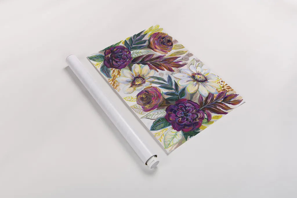 Festive Season I by Jeanette Vertentes. shown as a rolled paper print. Available as archival giclee rolled canvas, fine art paper, or poster print. SKU 59398i.