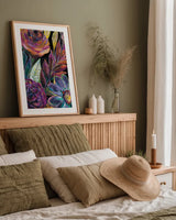 Festive Season I Black Crop I by Jeanette Vertentes. shown as a paper print in a natural frame. Available as a archival giclee rolled canvas, fine art paper, or poster print. SKU 72292h.